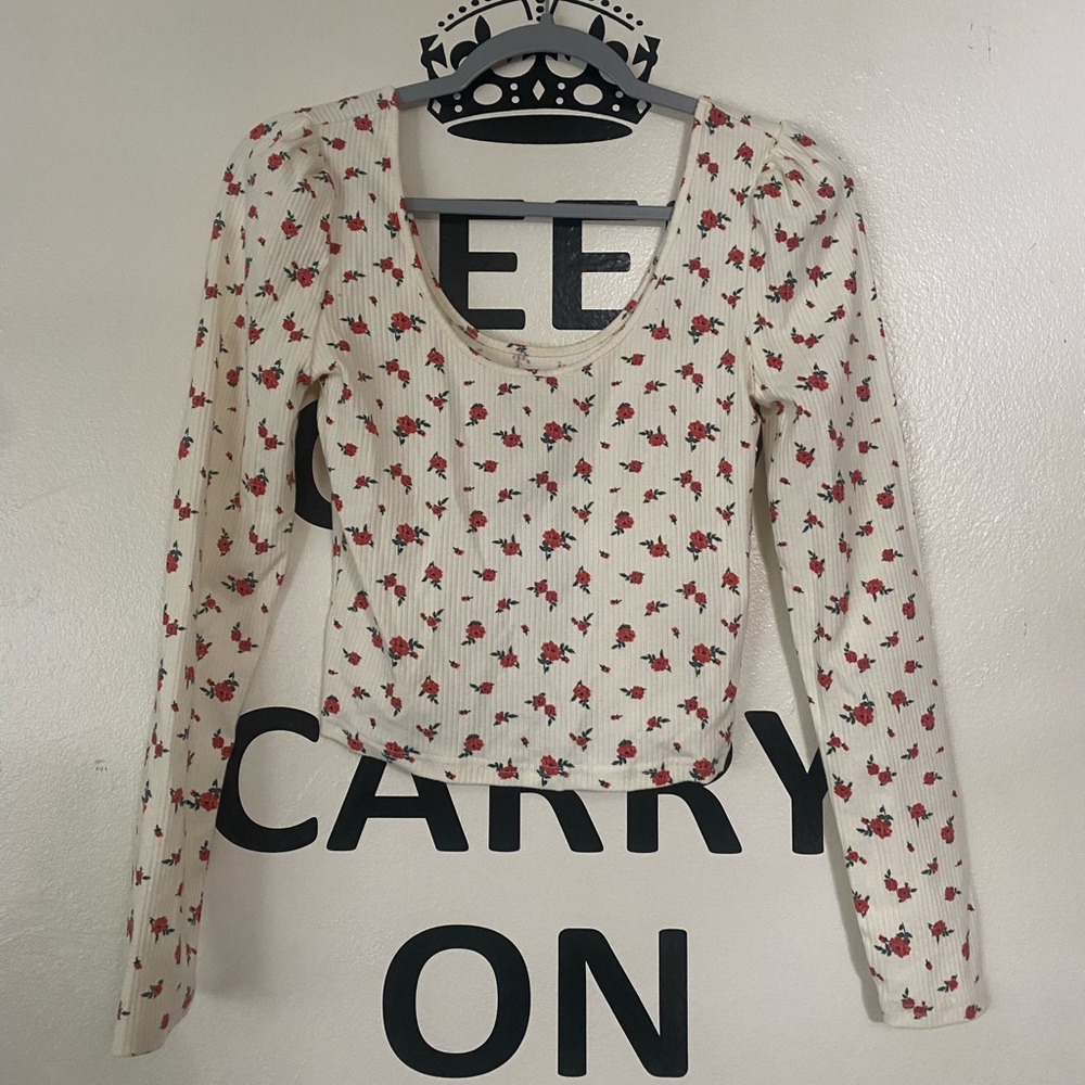 Wild Fable | NWT Floral Puff Long Sleeve Blouse Size M